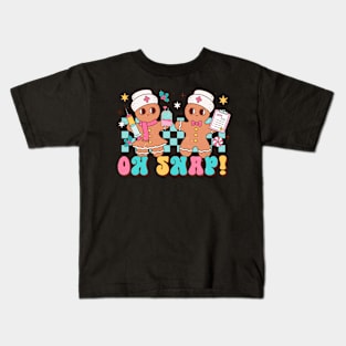 Oh Snap Gingerbread Nurses Retro Kids T-Shirt